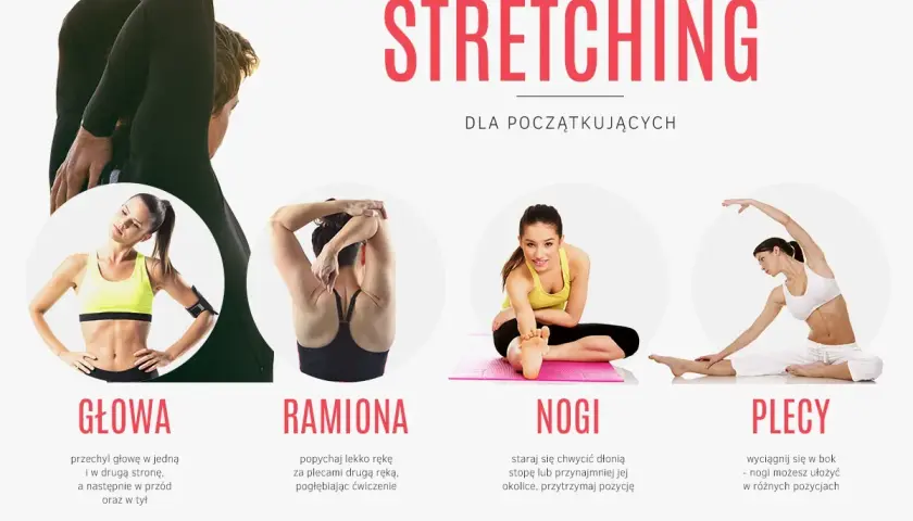Stretching dla początkujących: ćwiczenia na głowę, ramiona, nogi i plecy. Poznaj podstawy, jak zacząć.