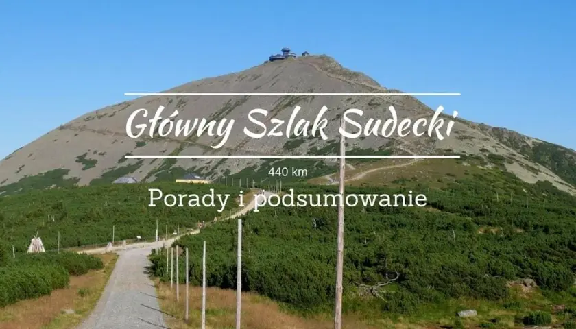 Główny szlak sudecki etapy: malownicza droga prowadzi na szczyt góry Śnieżka, gdzie znajduje się obserwatorium.