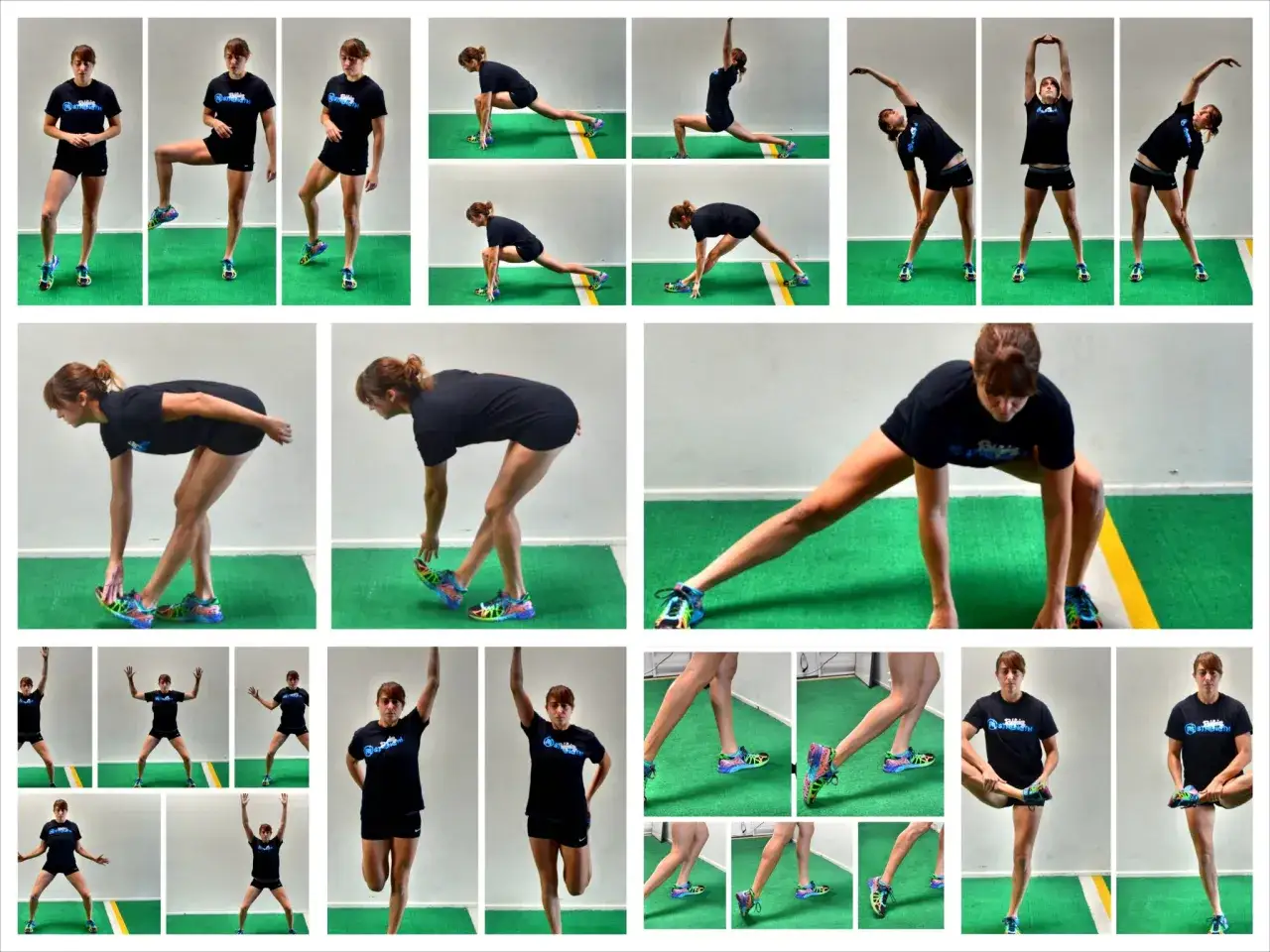 Kobieta wykonuje różne ćwiczenia rozciągające. Zobacz, co daje stretching: poprawia gibkość, mobilność i zapobiega kontuzjom.
